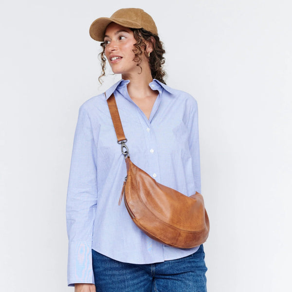 Callie Leather Sling Bag - Latico - Cognac